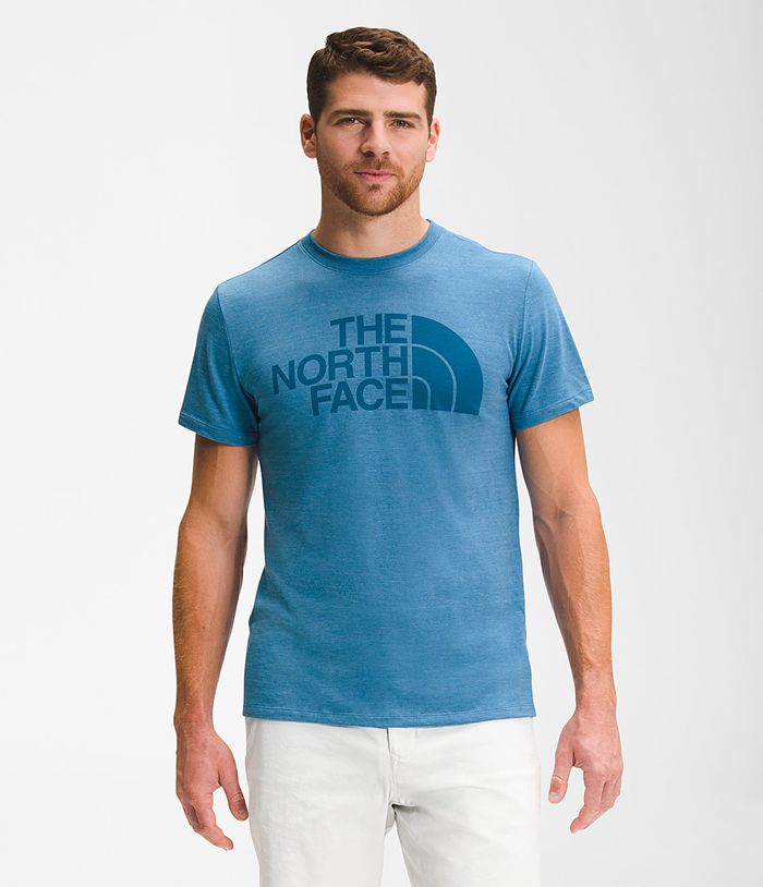 Camiseta The North Face Hombre Azules Manga Corta Half Dome Tri-Blend 19360MRPZ